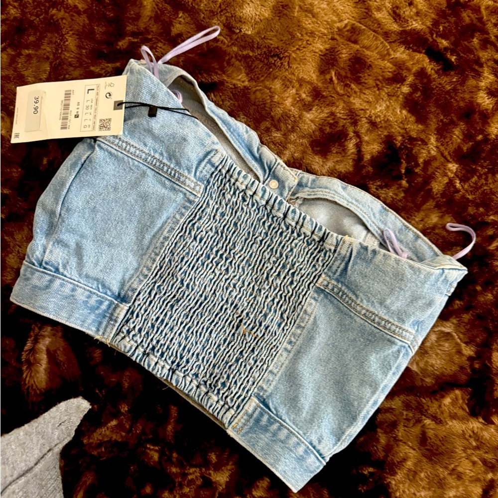 Brand New Zara Jean corset style top.
